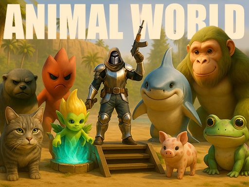 Animal World Adventure: Build and Battle in a 3D World image
