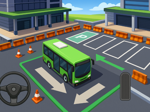 Thrilling Bus Park 3D Arcade Action Game image
