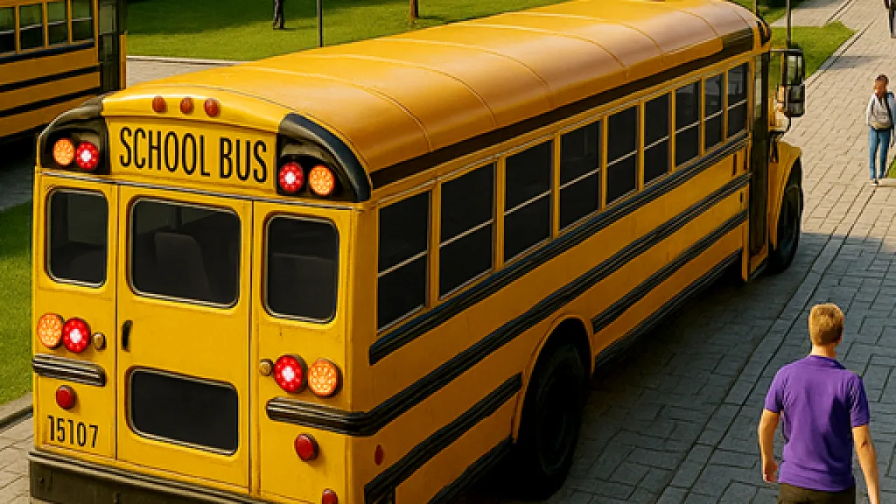Exciting Adventures Await in School Bus Driving Game image