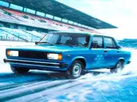 Drift Zhiguli: Winter start on ice